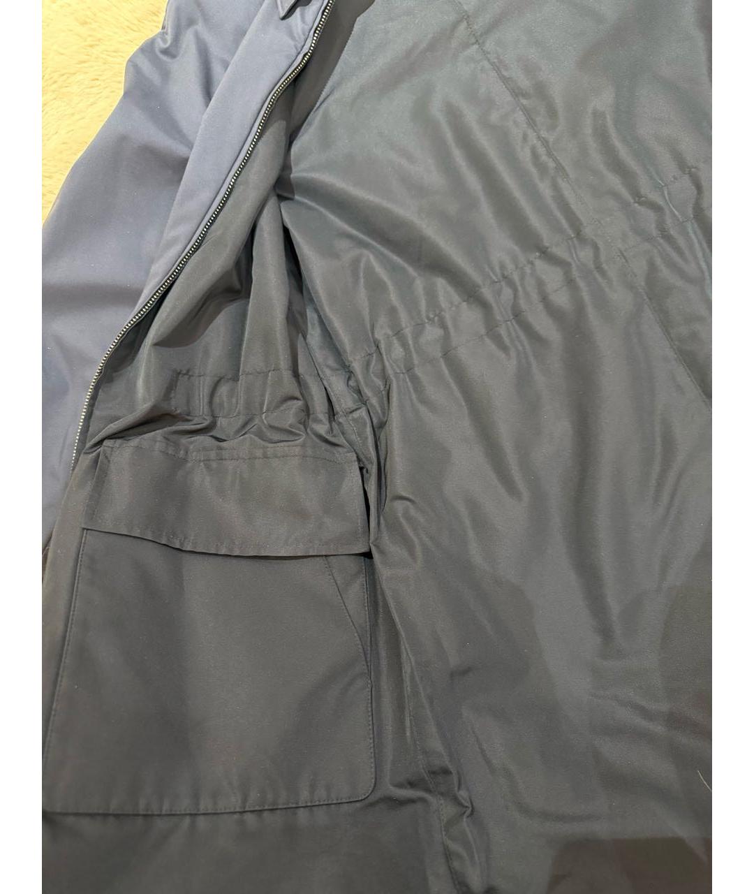 LORO PIANA Темно-синяя полиэстеровая парка, фото 4