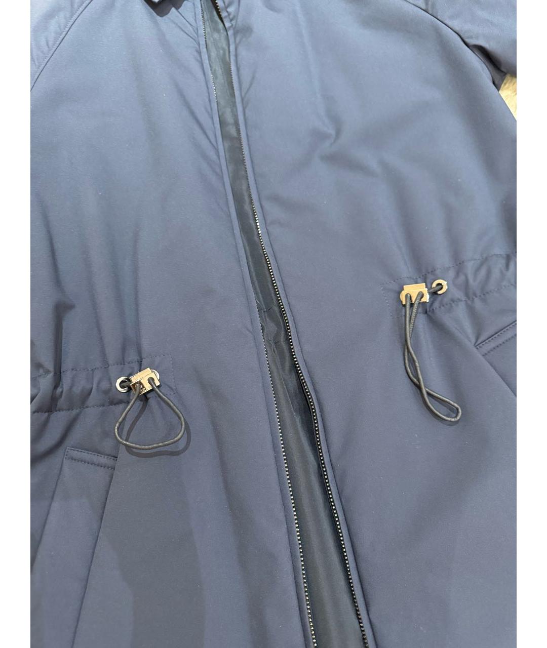 LORO PIANA Темно-синяя полиэстеровая парка, фото 2