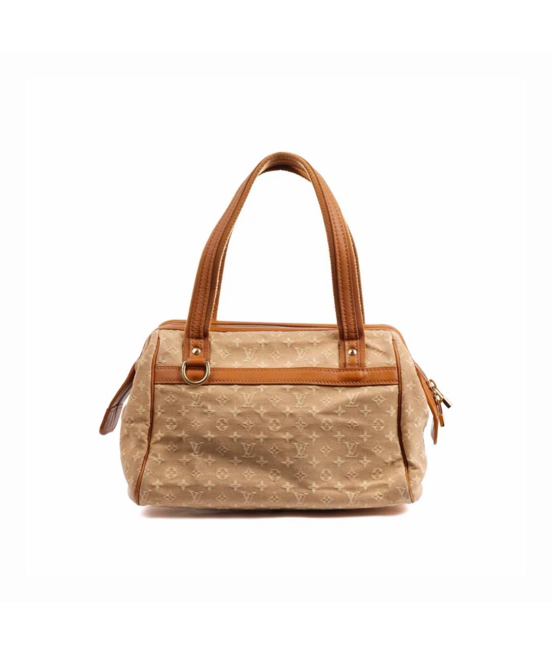 LOUIS VUITTON Бежевая тканевая сумка с короткими ручками, фото 2