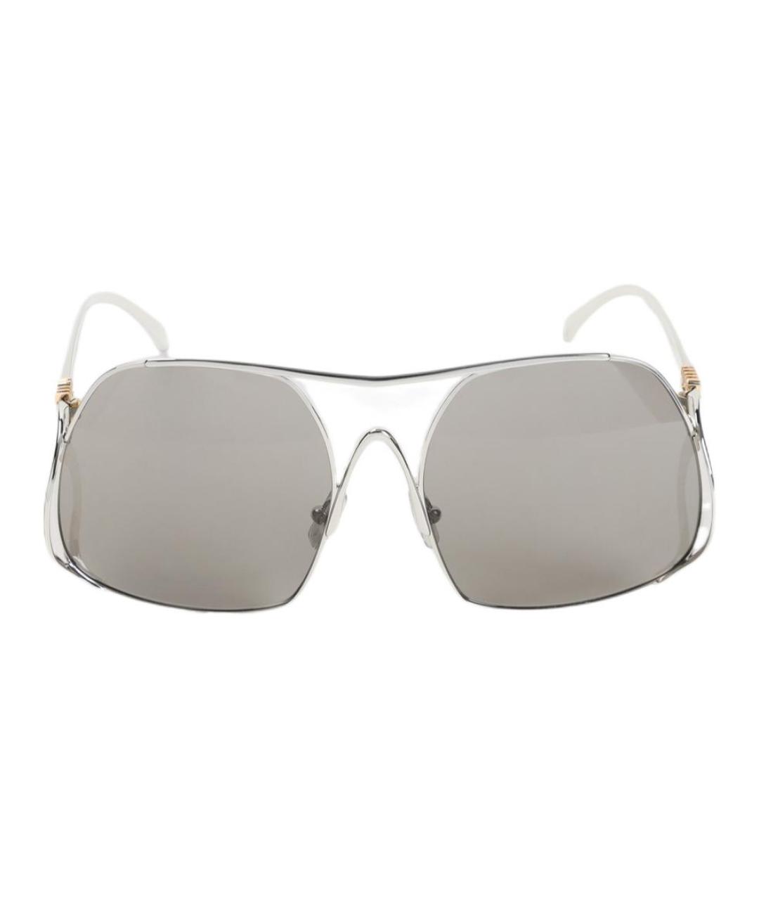 MIU MIU Серебряные металлические солнцезащитные очки, фото 2