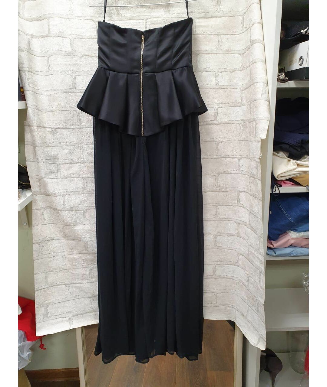 ELISABETTA FRANCHI Черное полиэстеровое вечернее платье, фото 2