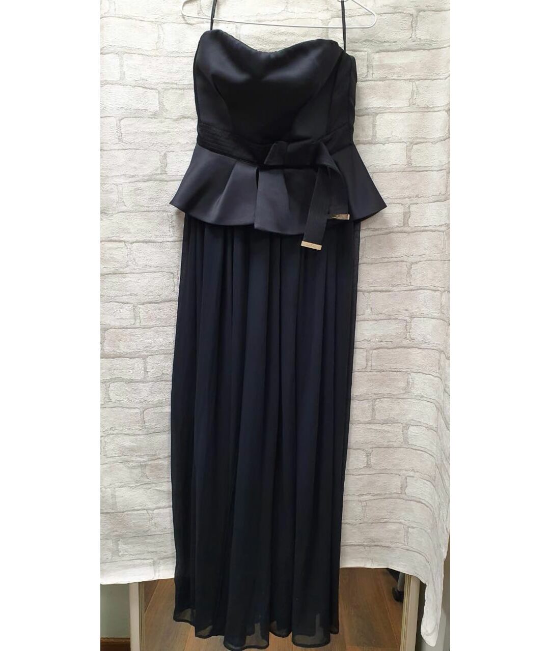ELISABETTA FRANCHI Черное полиэстеровое вечернее платье, фото 8