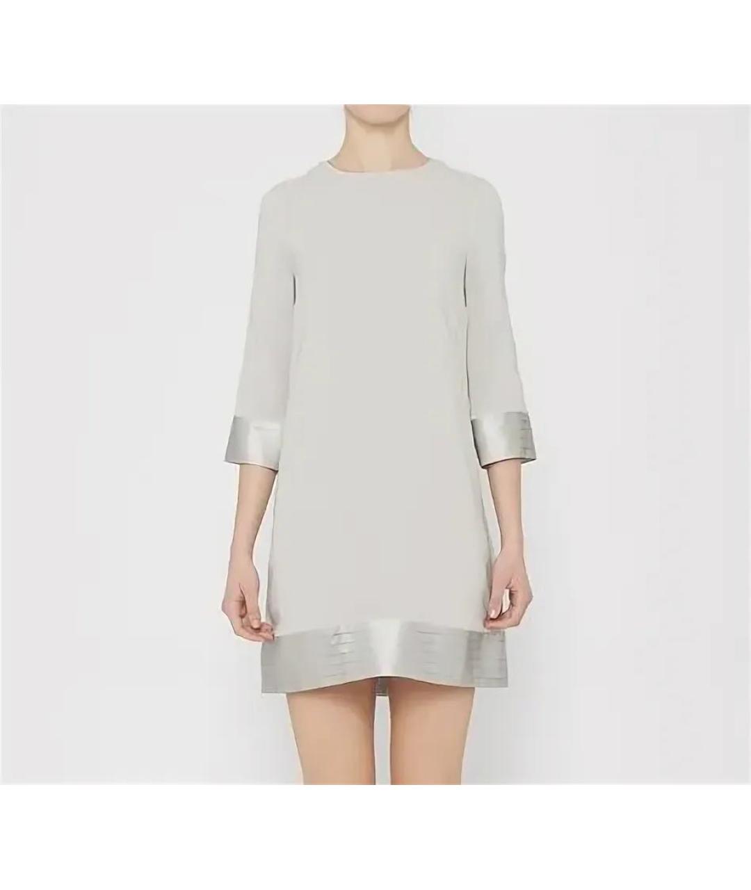 BURBERRY Серое хлопковое повседневное платье, фото 5