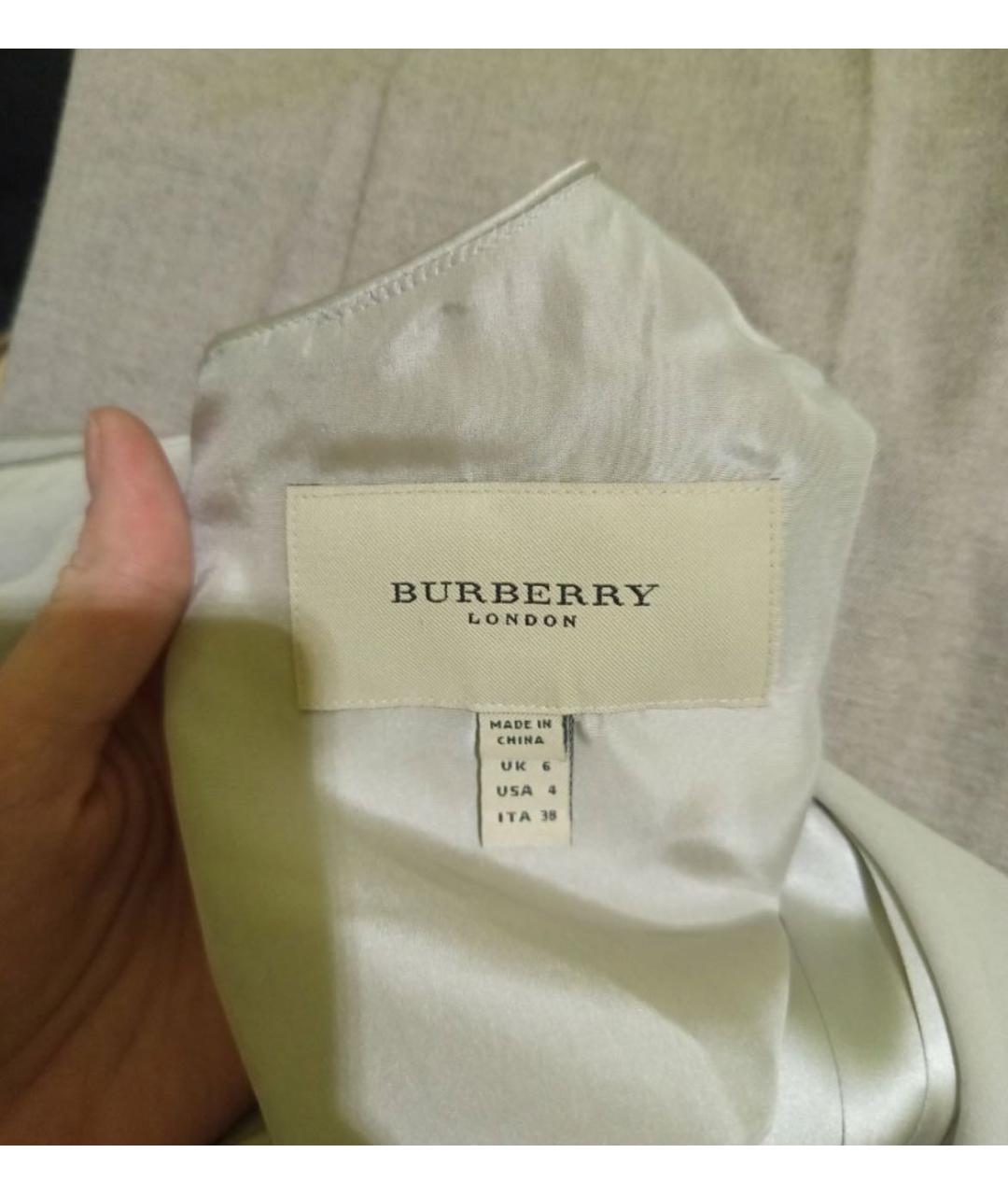 BURBERRY Серое хлопковое повседневное платье, фото 3