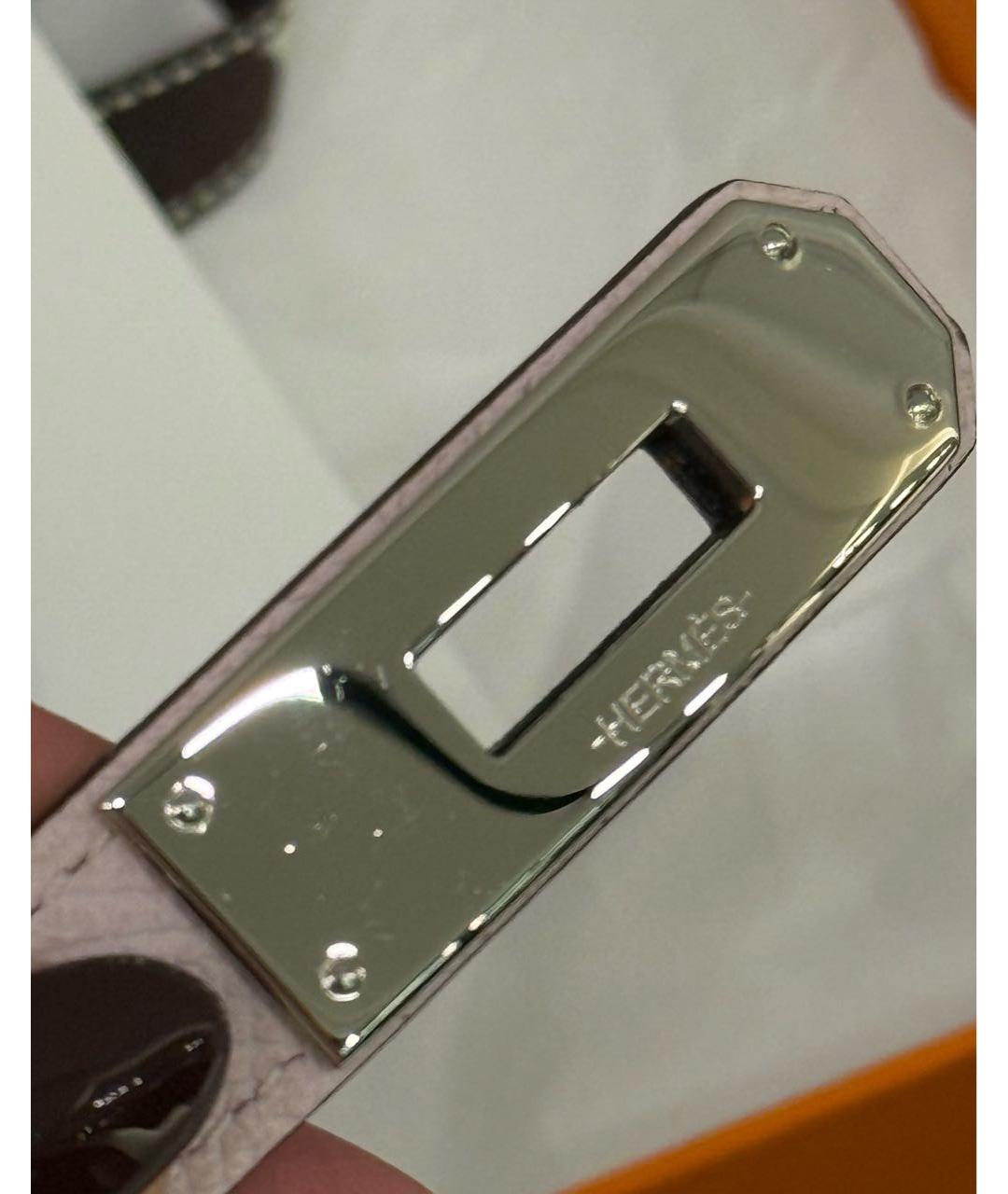 HERMES Розовый кожаный ремень, фото 5