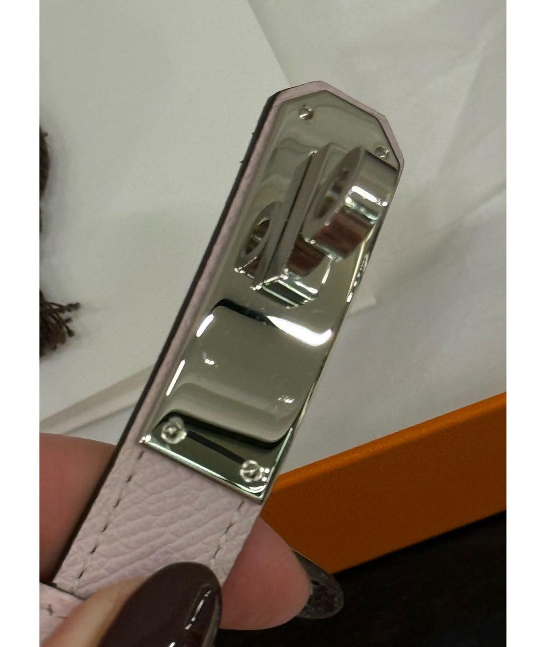 HERMES Розовый кожаный ремень, фото 2