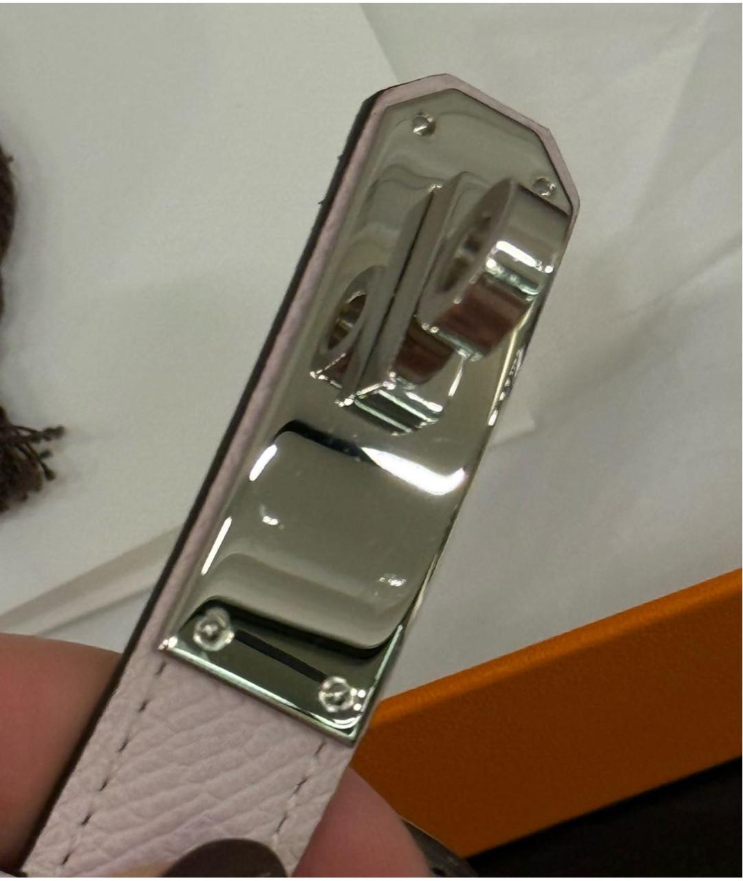 HERMES Розовый кожаный ремень, фото 6