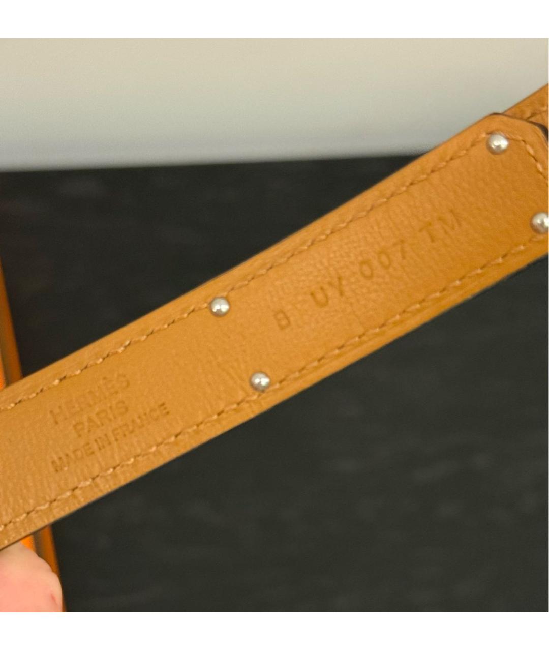 HERMES Розовый кожаный ремень, фото 3