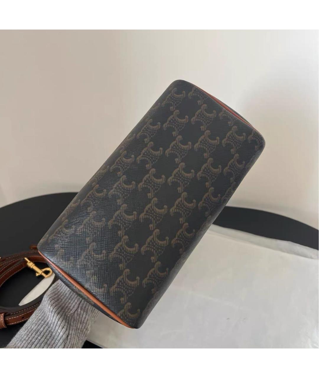 CELINE Коричневая кожаная сумка через плечо, фото 5