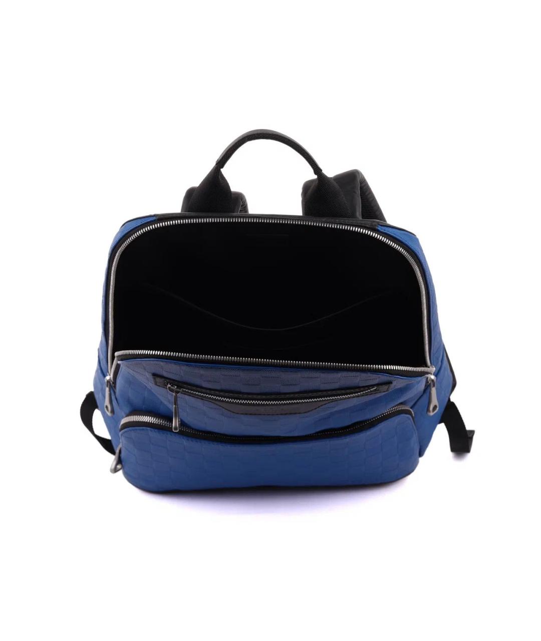 LOUIS VUITTON Синий кожаный рюкзак, фото 6