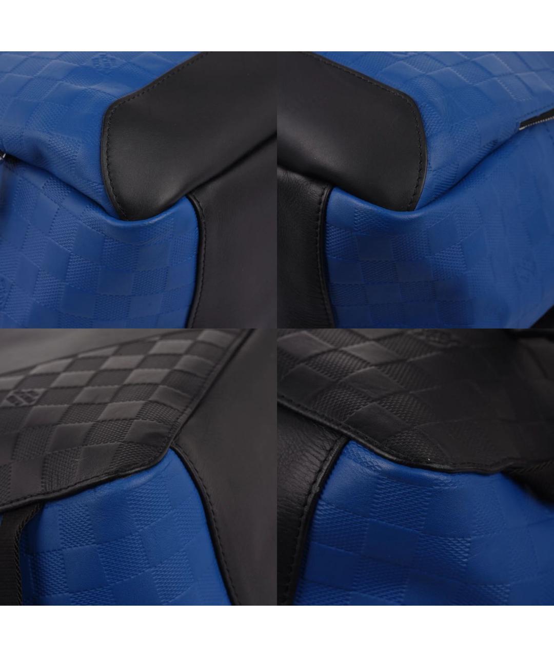 LOUIS VUITTON Синий кожаный рюкзак, фото 7