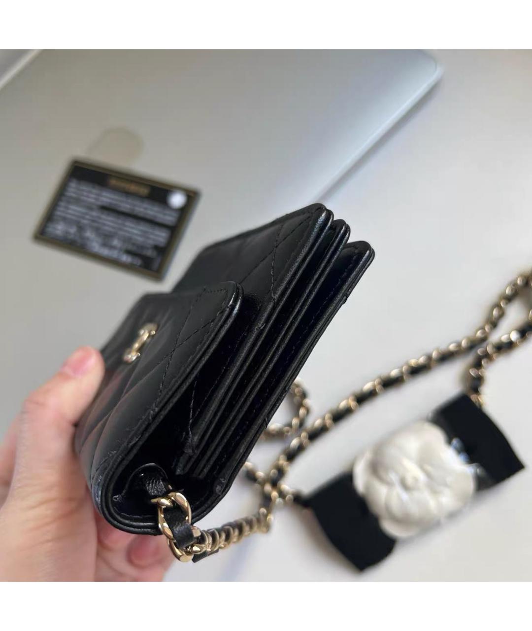 CHANEL Черная кожаная сумка через плечо, фото 4