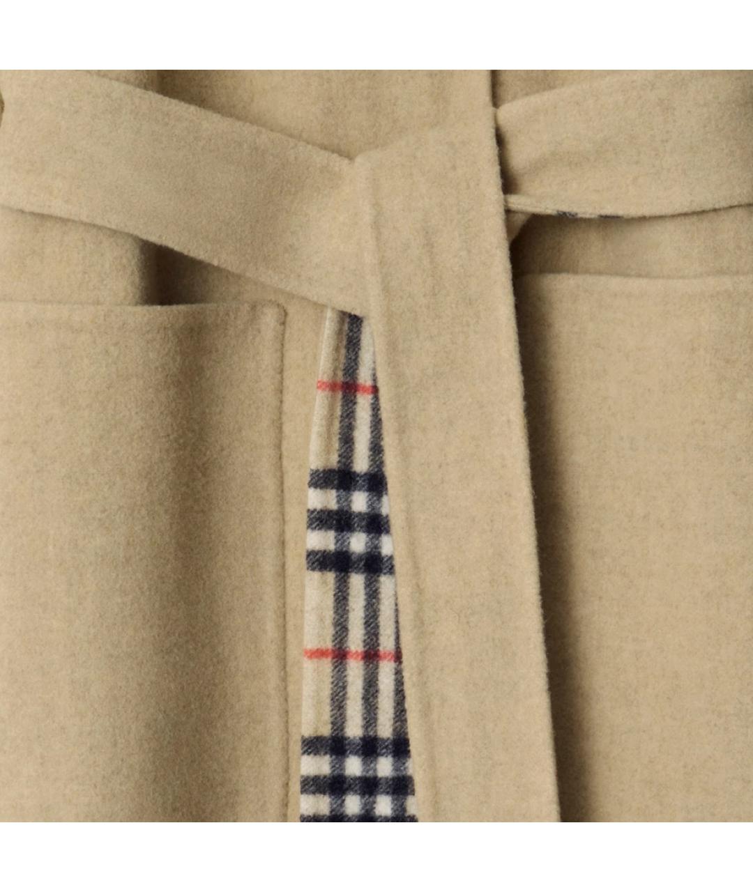 BURBERRY Бежевое шерстяное пальто, фото 3