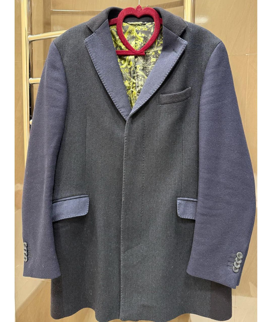 ETRO Синее шерстяное пальто, фото 7