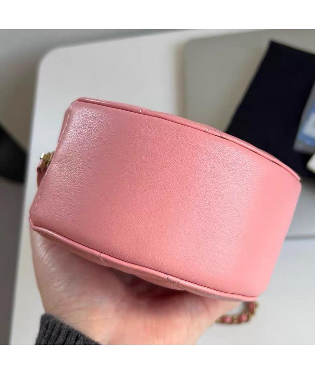 CHANEL Розовая кожаная сумка через плечо, фото 5