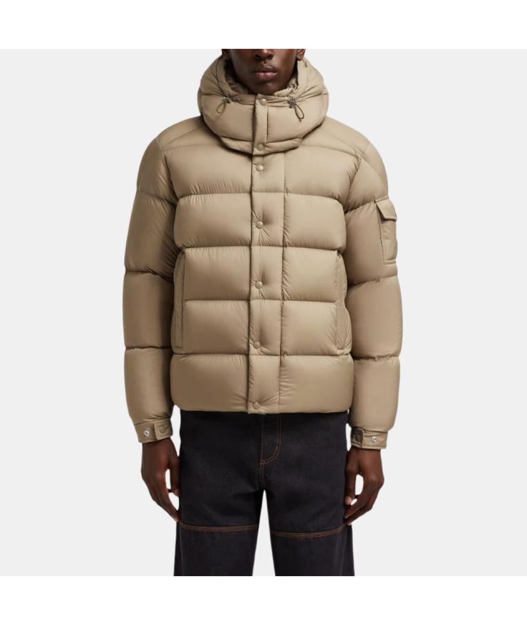 MONCLER Коричневый пуховик, фото 2