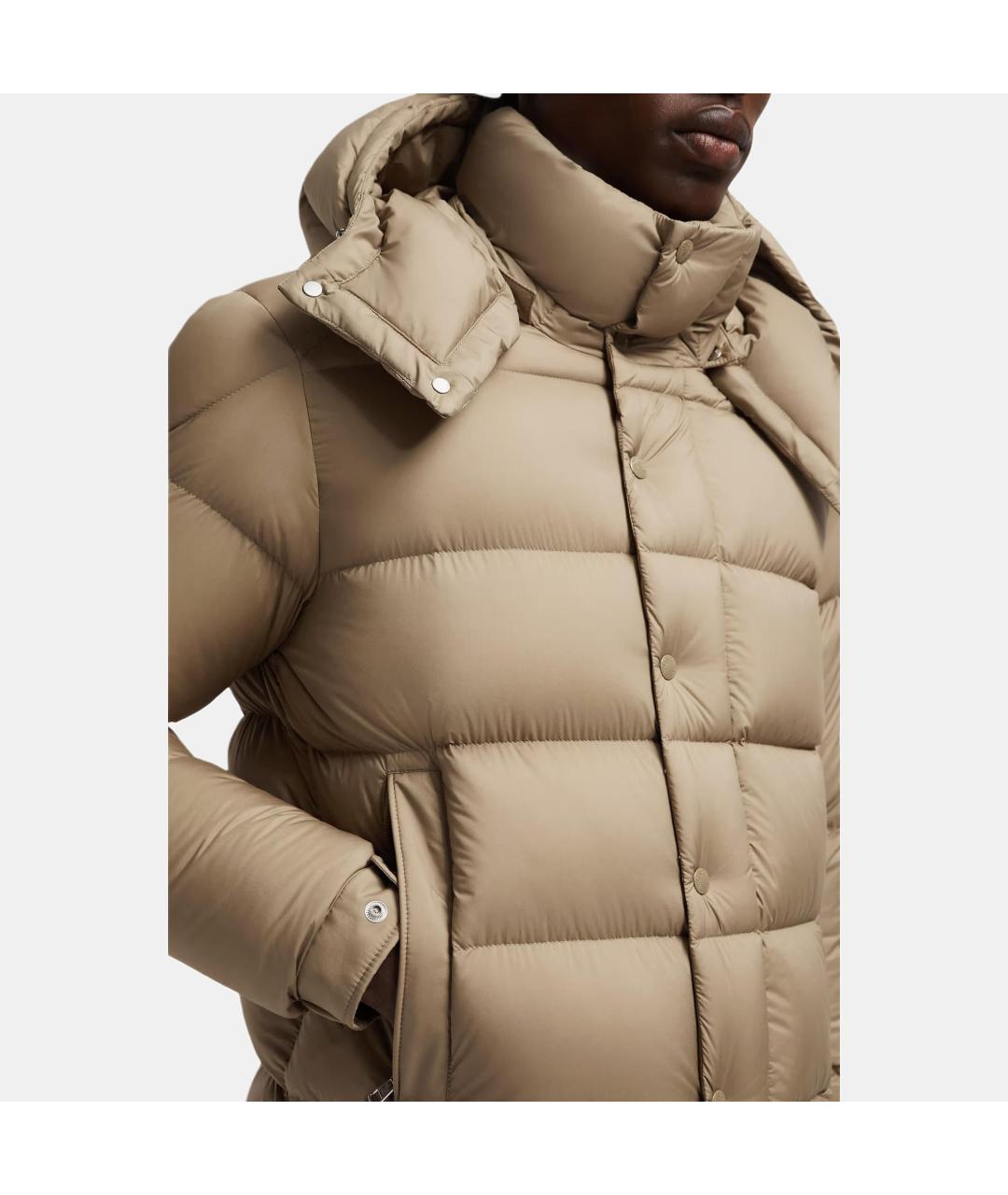 MONCLER Коричневый пуховик, фото 5