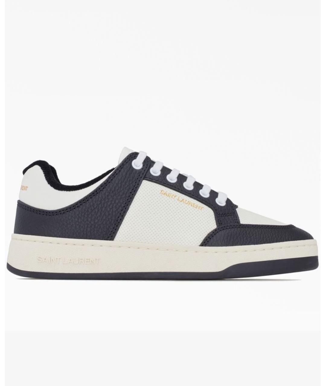 SAINT LAURENT Черные кожаные кеды, фото 1