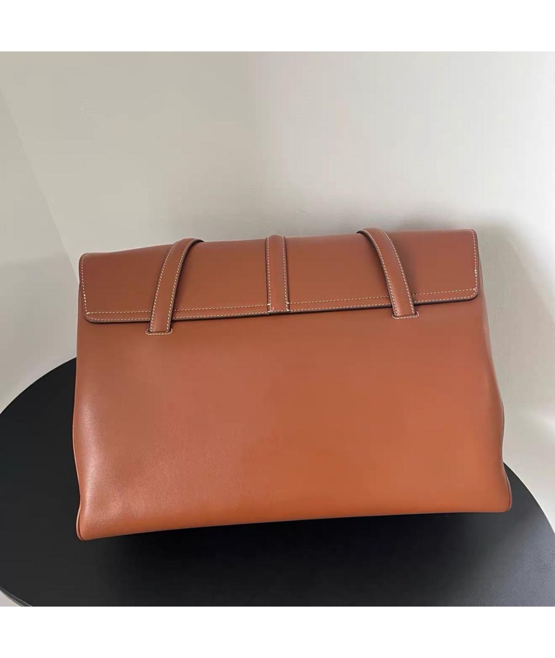 CELINE Коричневая кожаная сумка тоут, фото 2