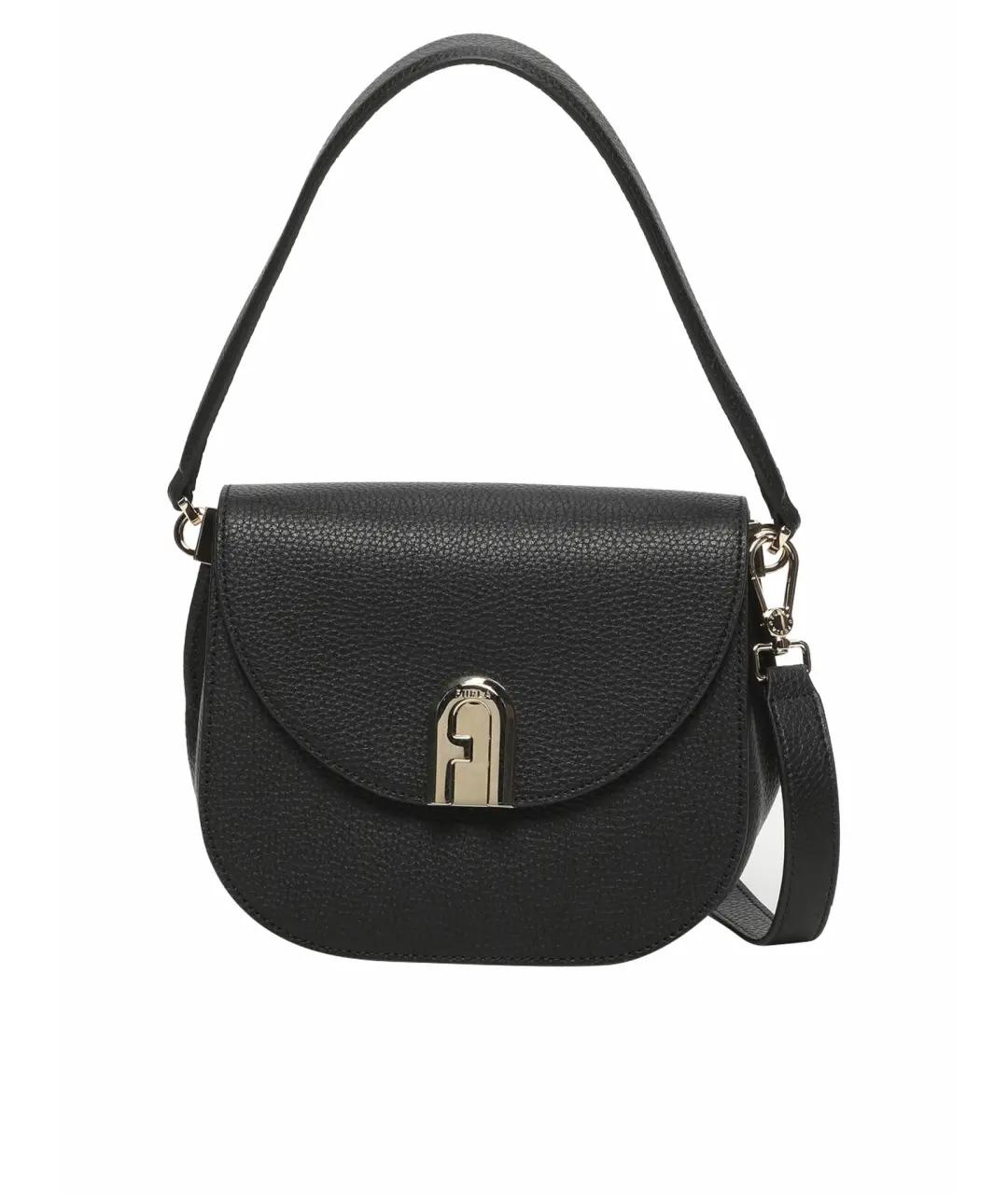 FURLA Черная кожаная сумка через плечо, фото 5