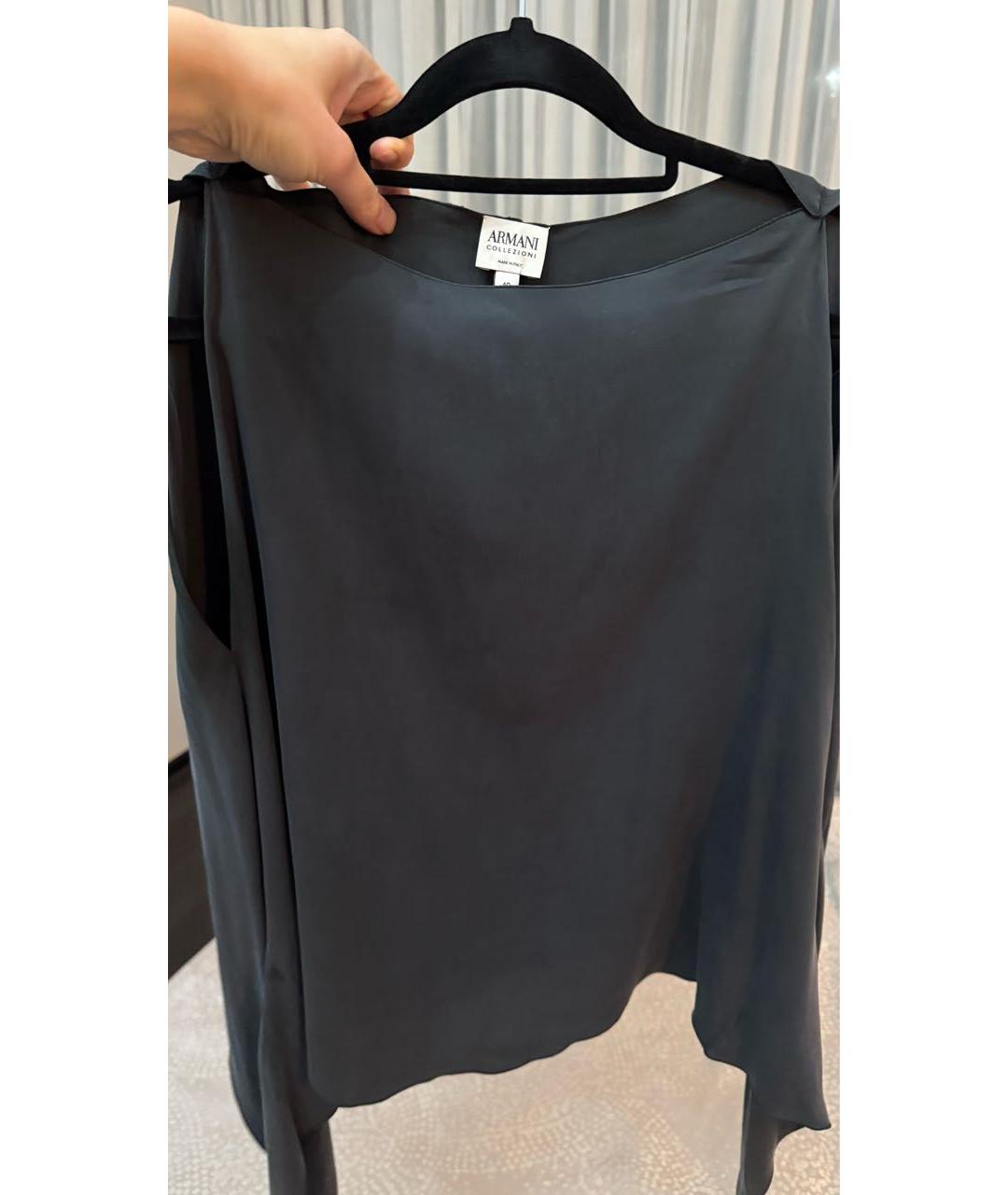 ARMANI COLLEZIONI Темно-синий вискозный костюм с брюками, фото 7