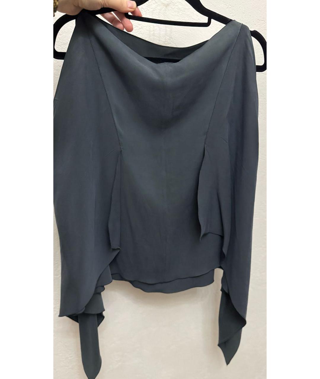 ARMANI COLLEZIONI Темно-синий вискозный костюм с брюками, фото 3