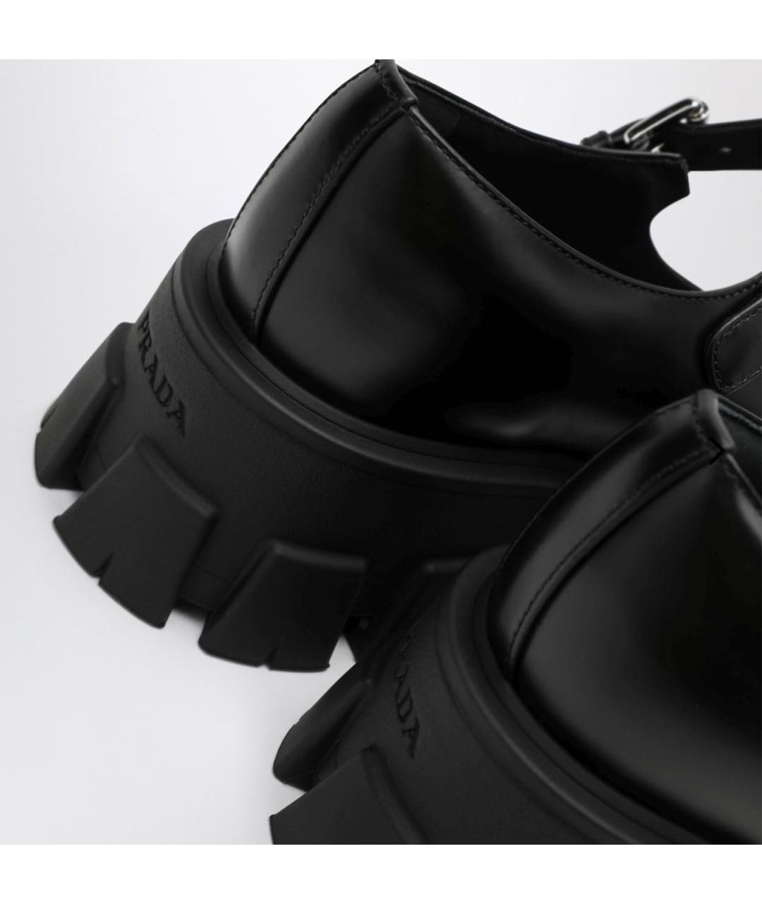 PRADA Черные кожаные туфли, фото 6