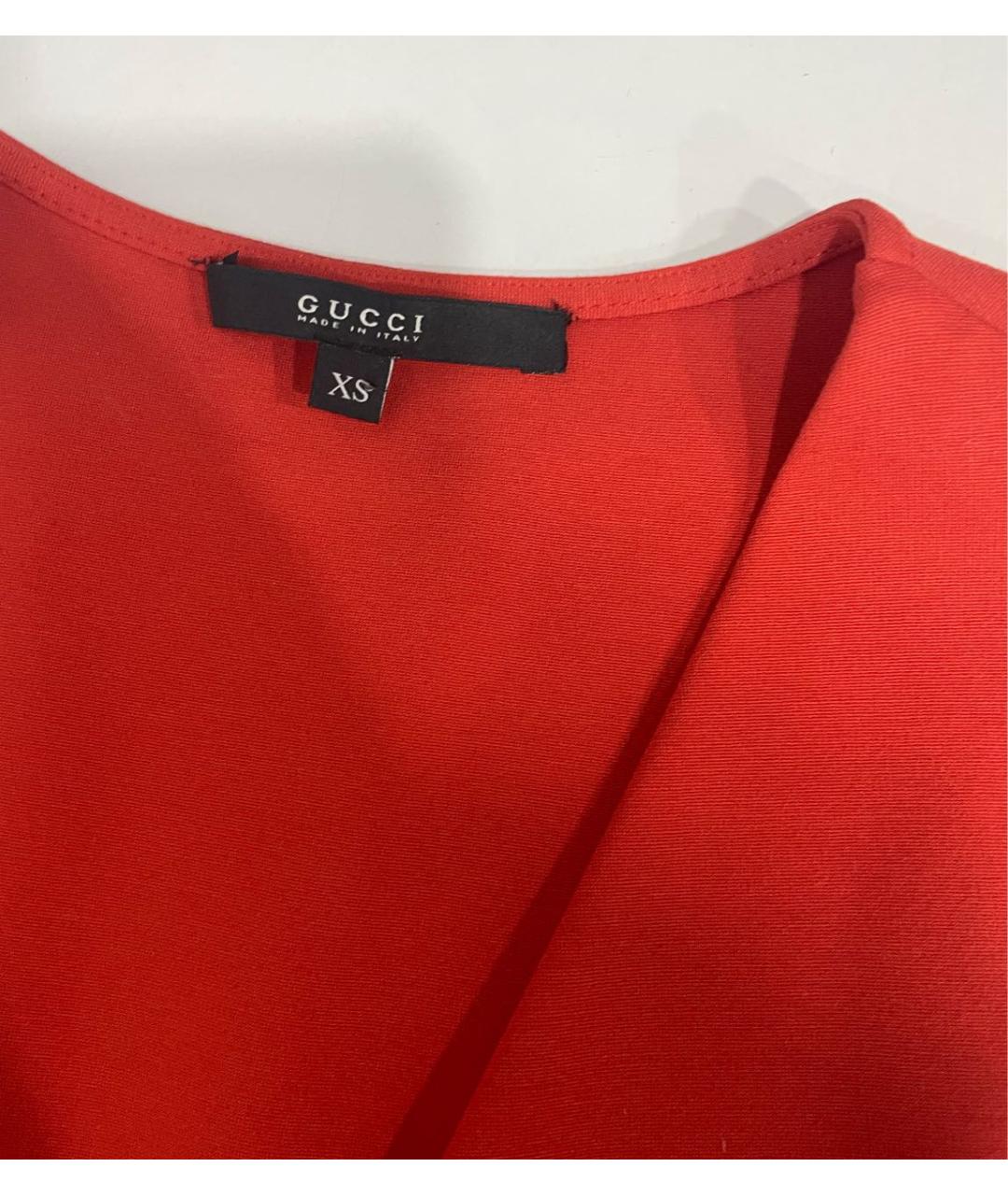 GUCCI Красное шерстяное вечернее платье, фото 3