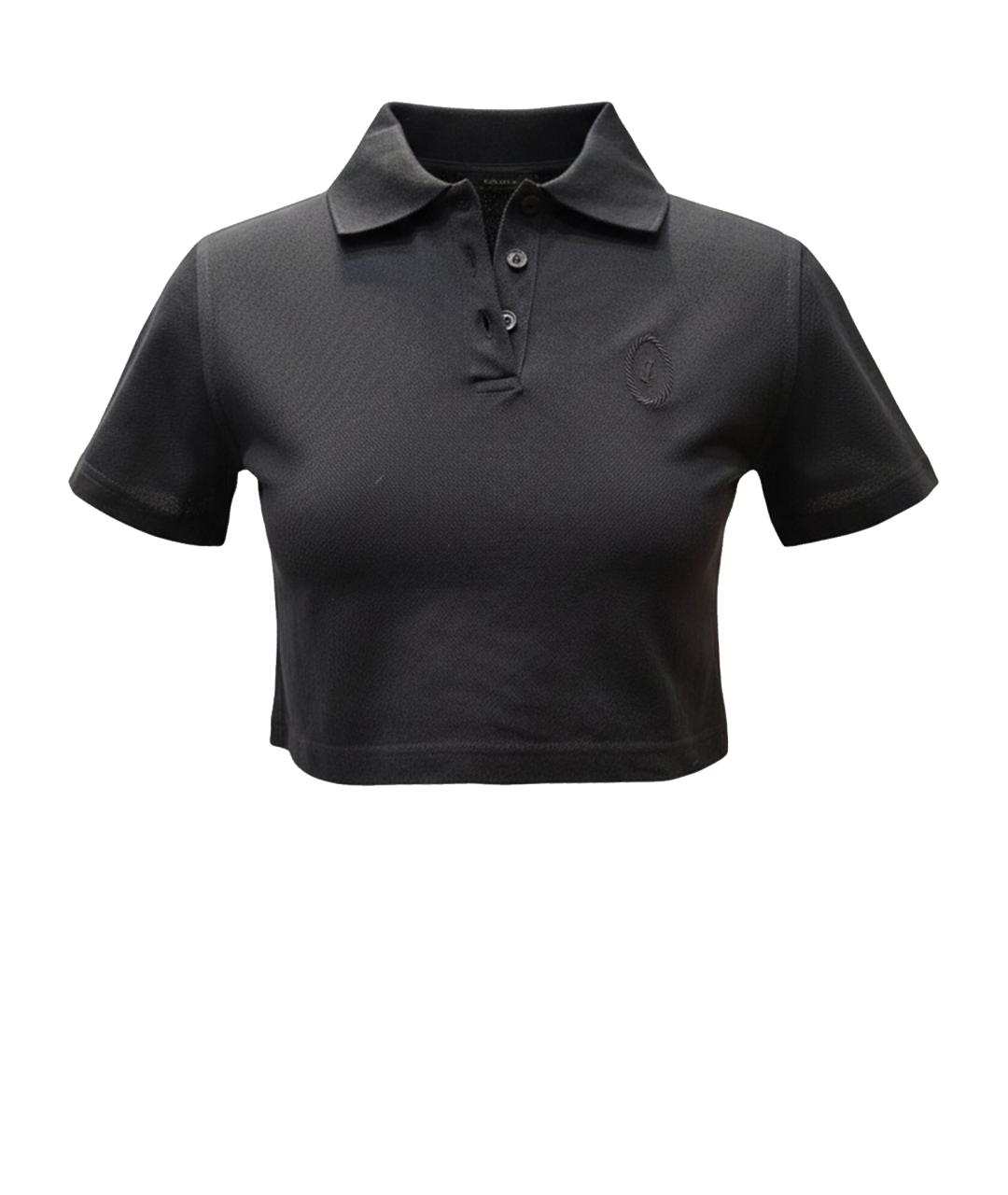 SAINT LAURENT Темно-синяя хлопковая футболка, фото 1