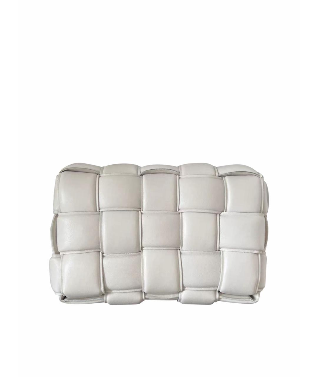 BOTTEGA VENETA Белая кожаная сумка через плечо, фото 1