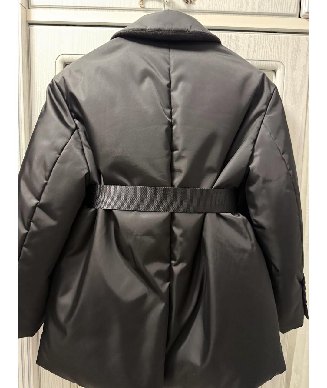 PRADA Черный полиэстеровый пуховик, фото 2