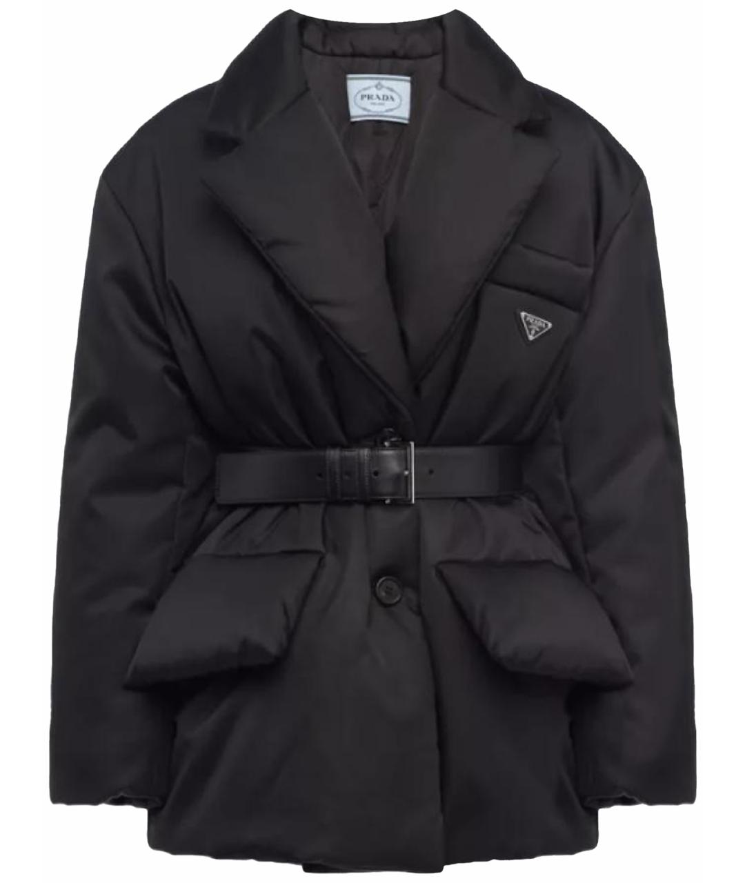 PRADA Черный полиэстеровый пуховик, фото 1