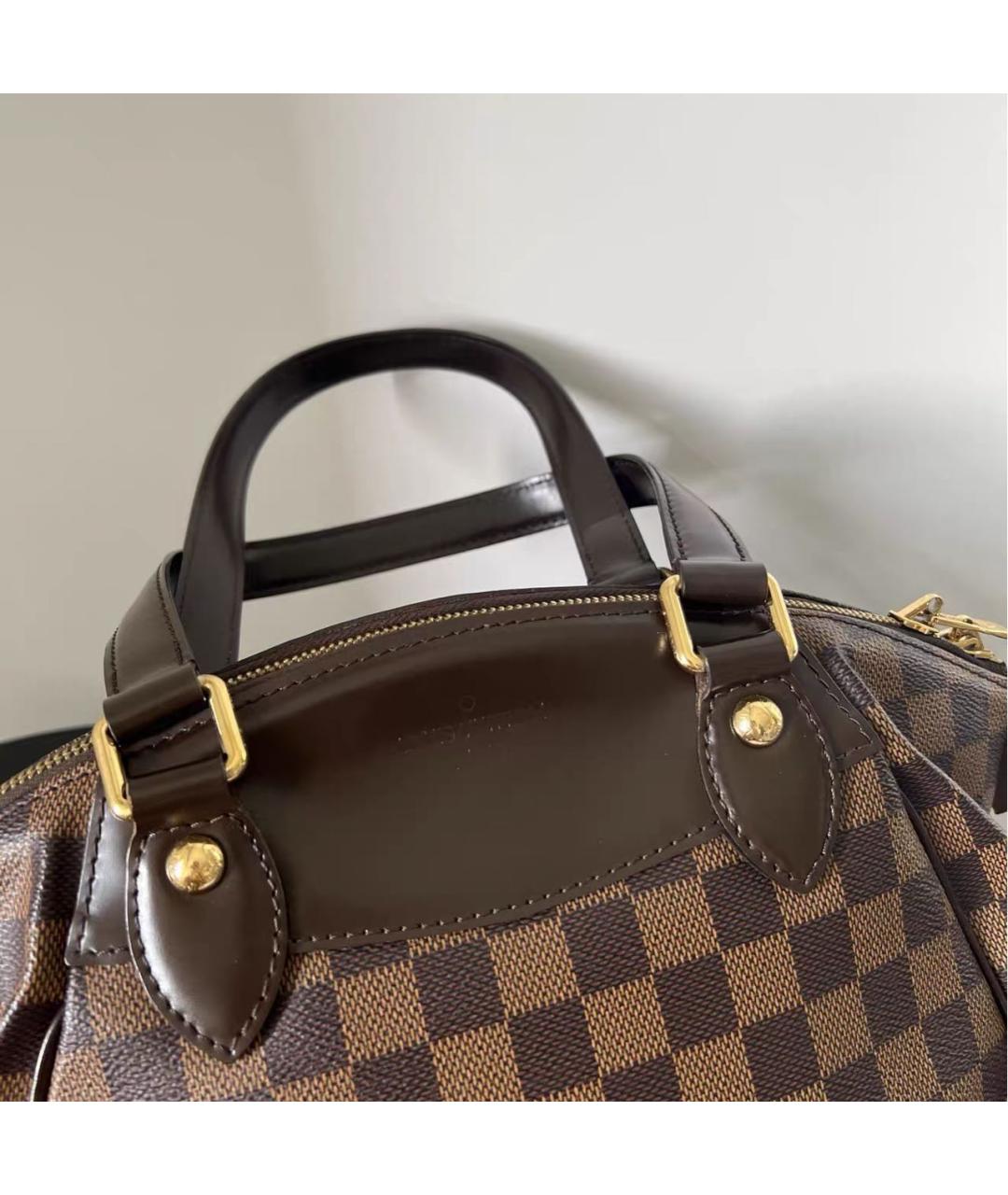 LOUIS VUITTON Коричневая сумка с короткими ручками, фото 3