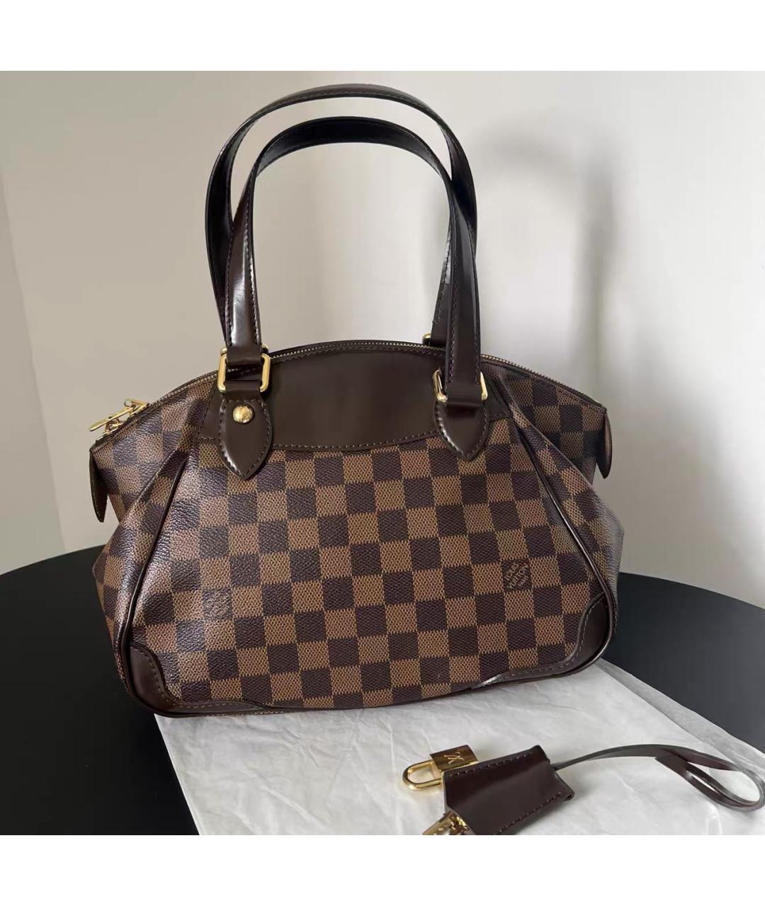 LOUIS VUITTON Коричневая сумка с короткими ручками, фото 2