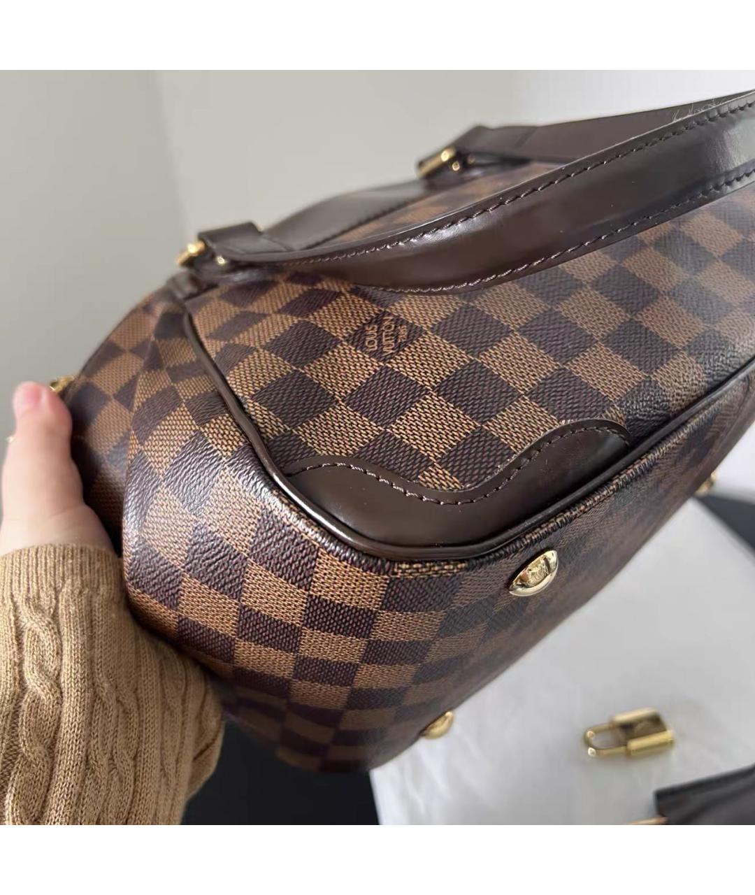 LOUIS VUITTON Коричневая сумка с короткими ручками, фото 8