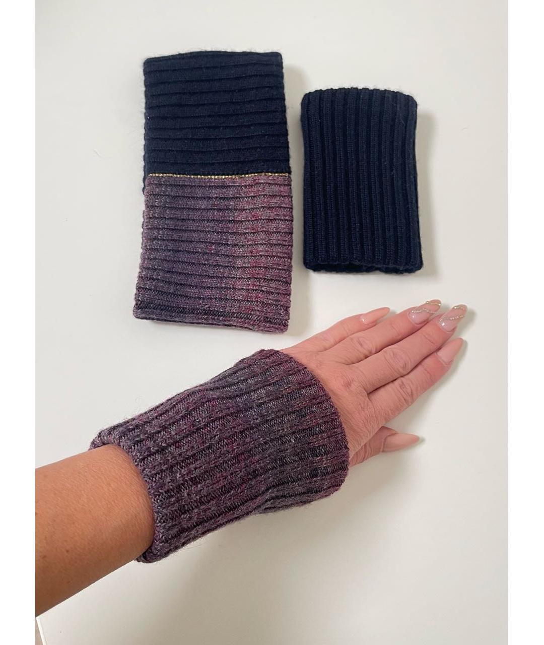 CHANEL Темно-синяя кашемировая повязка на голову, фото 6