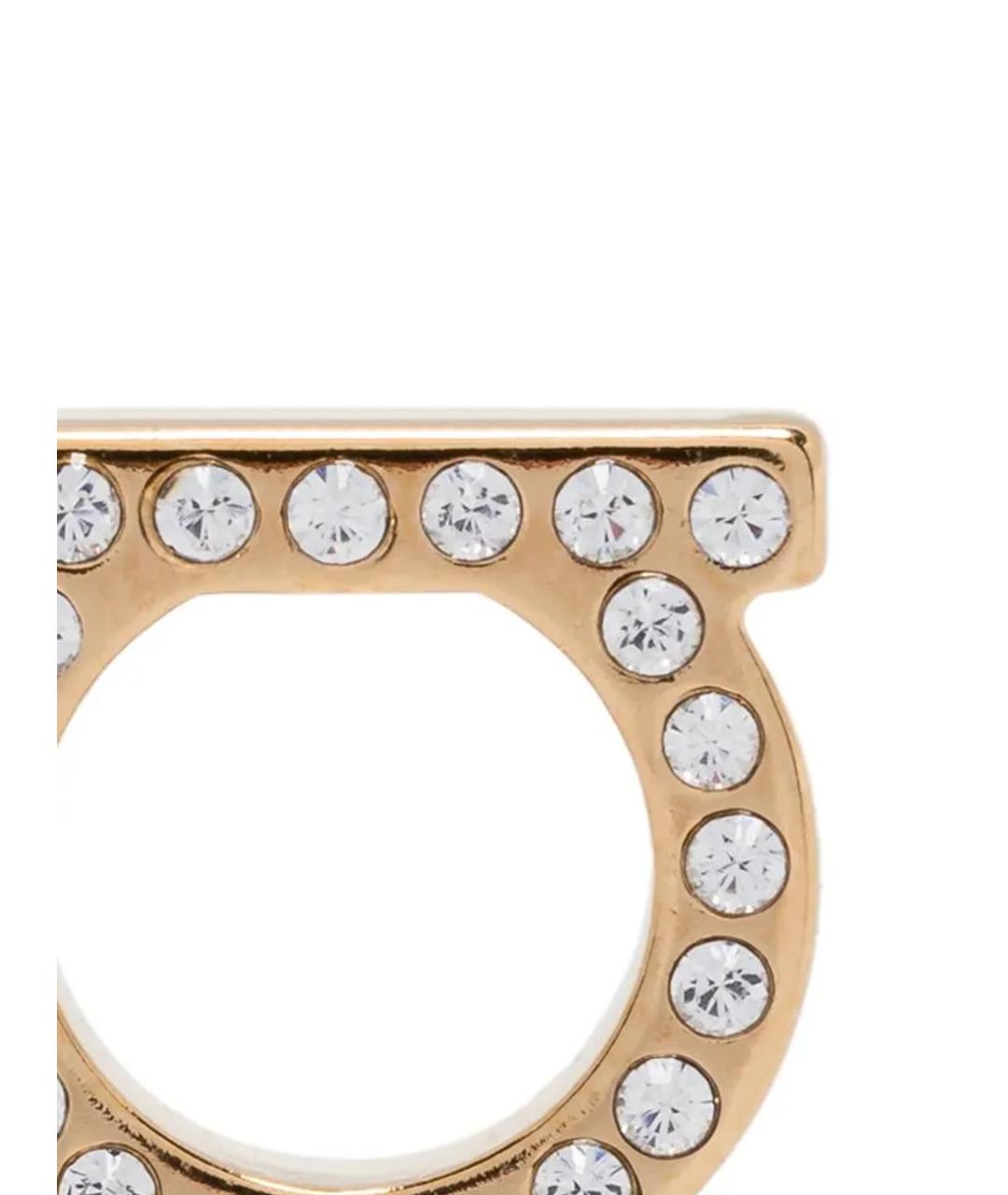 FERRAGAMO Золотые латунные серьги, фото 2