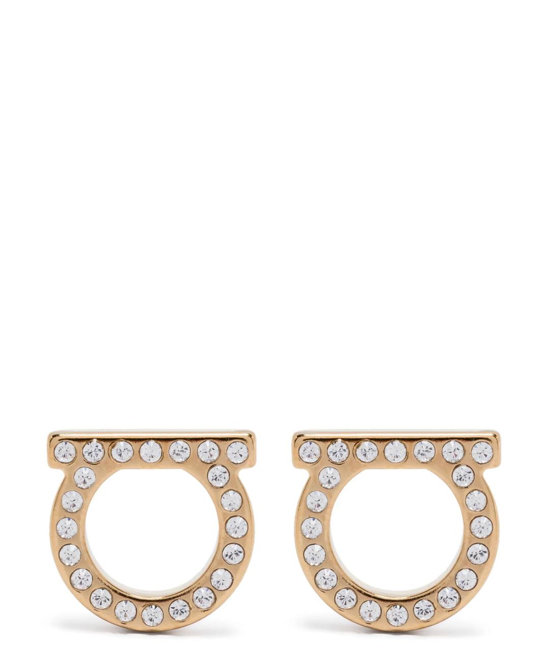 FERRAGAMO Золотые латунные серьги, фото 1