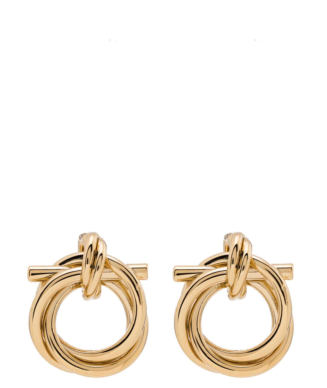 FERRAGAMO Золотые металлические серьги, фото 1