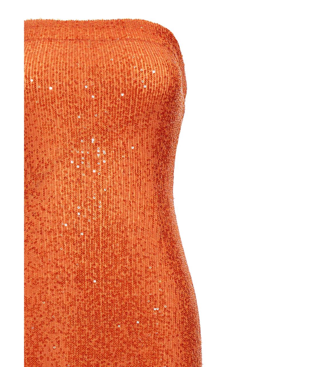 LE TWINS Оранжевое полиэстеровое вечернее платье, фото 3