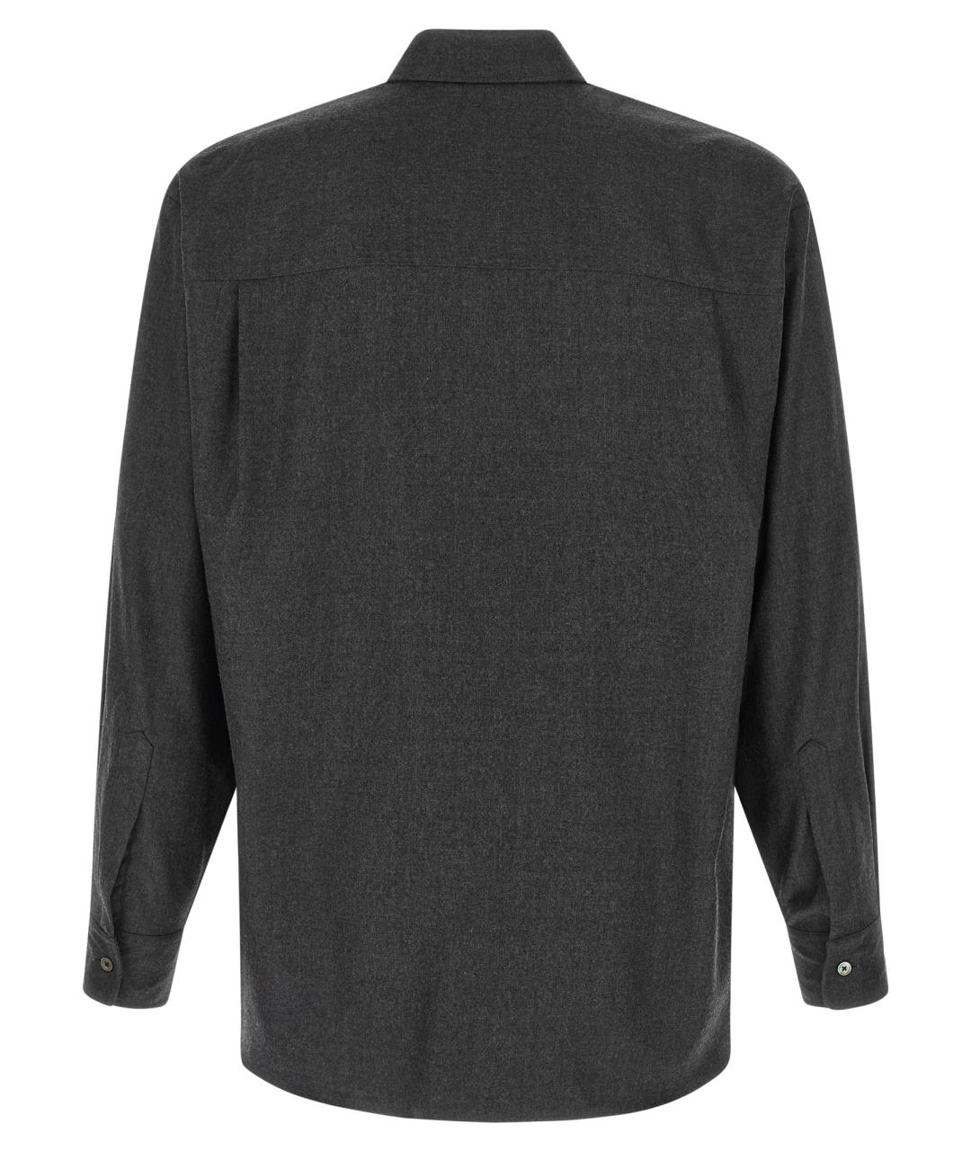 AURALEE Серая шерстяная кэжуал рубашка, фото 2