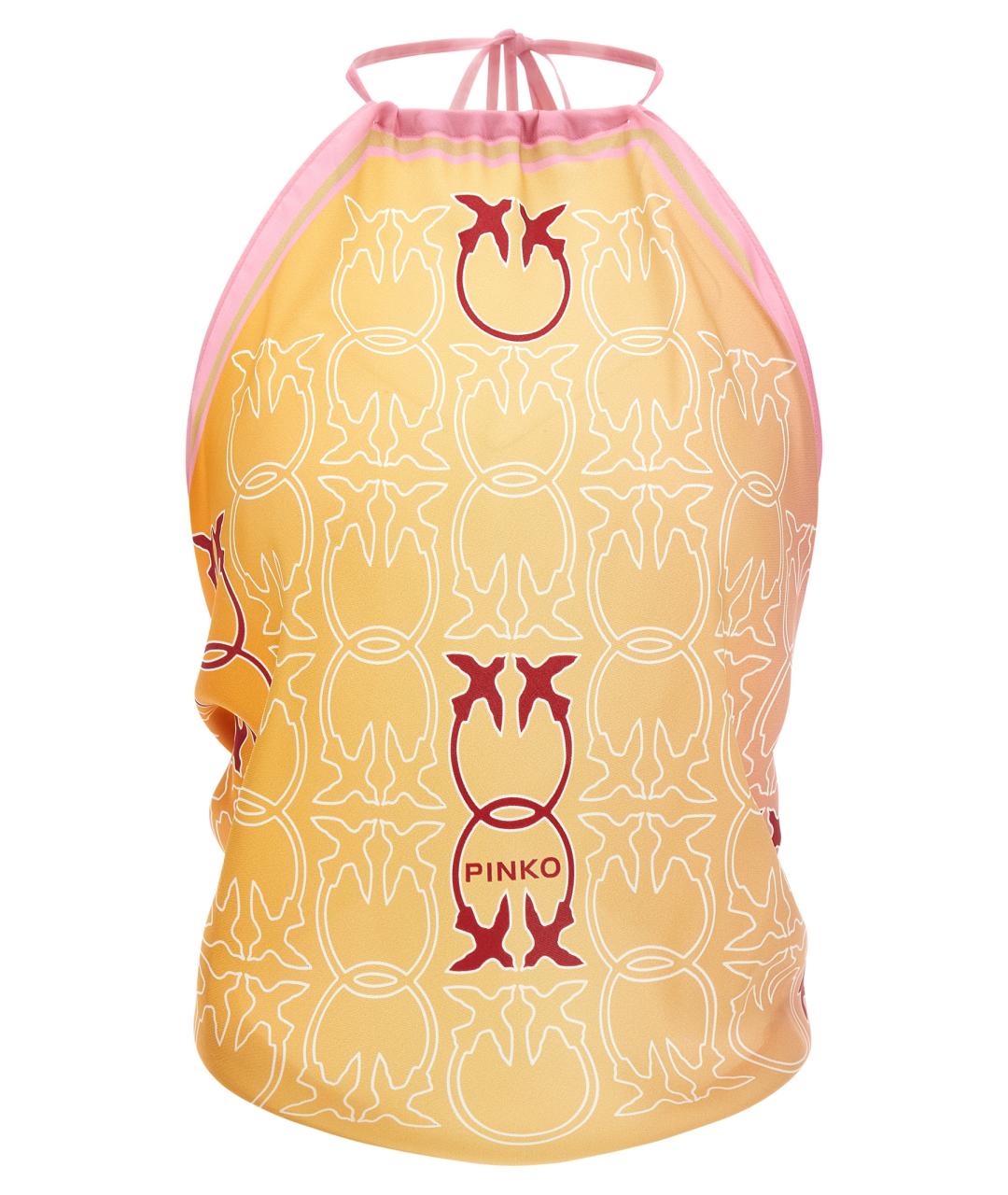 PINKO Розовая вискозная майка, фото 1