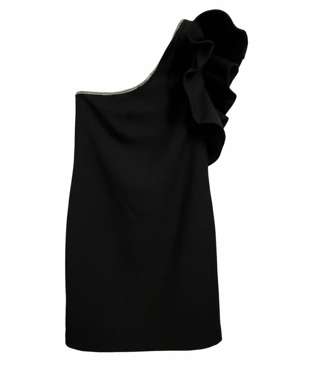 SELF-PORTRAIT Черное шерстяное коктейльное платье, фото 1