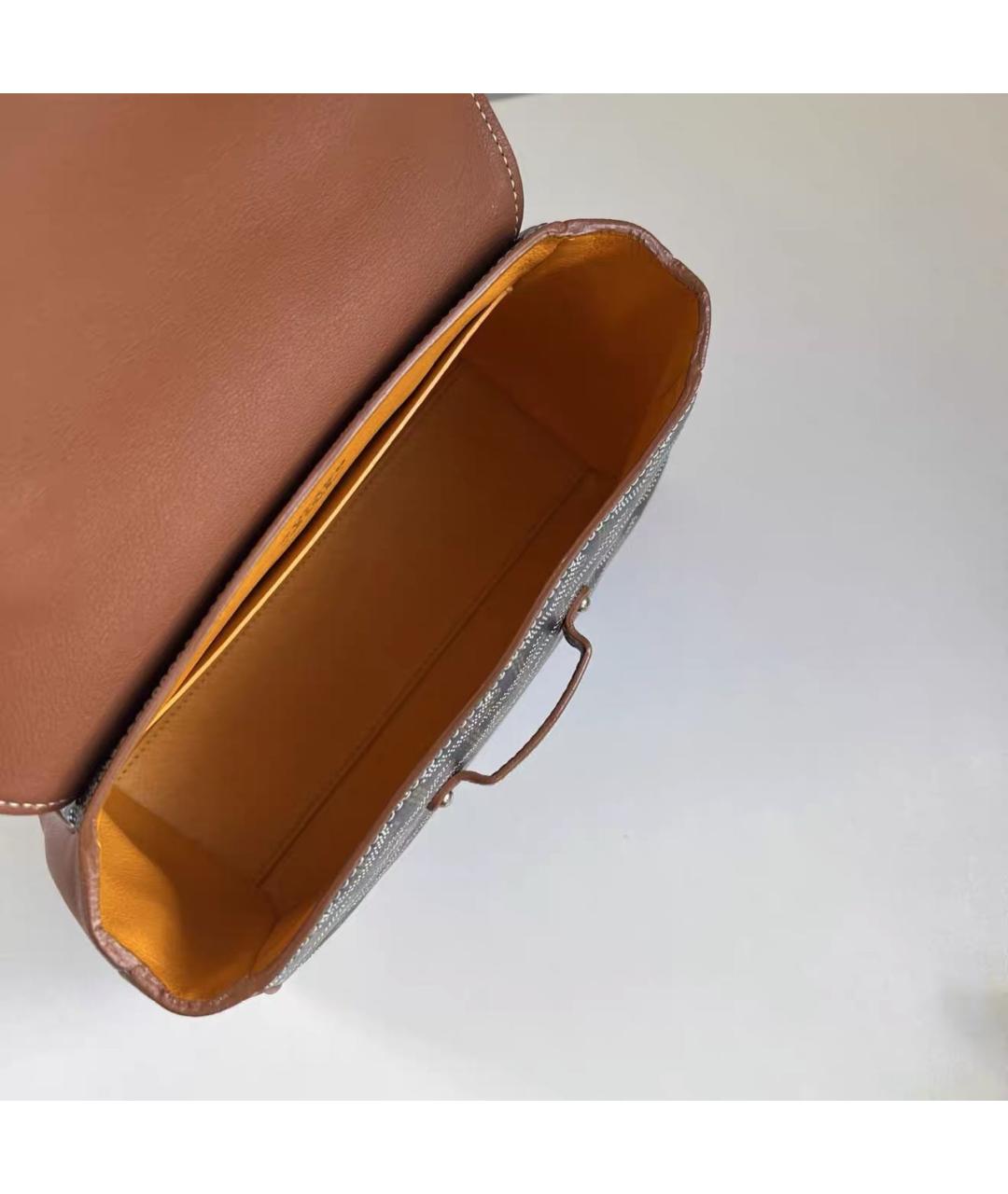 GOYARD Коричневая кожаная сумка через плечо, фото 8