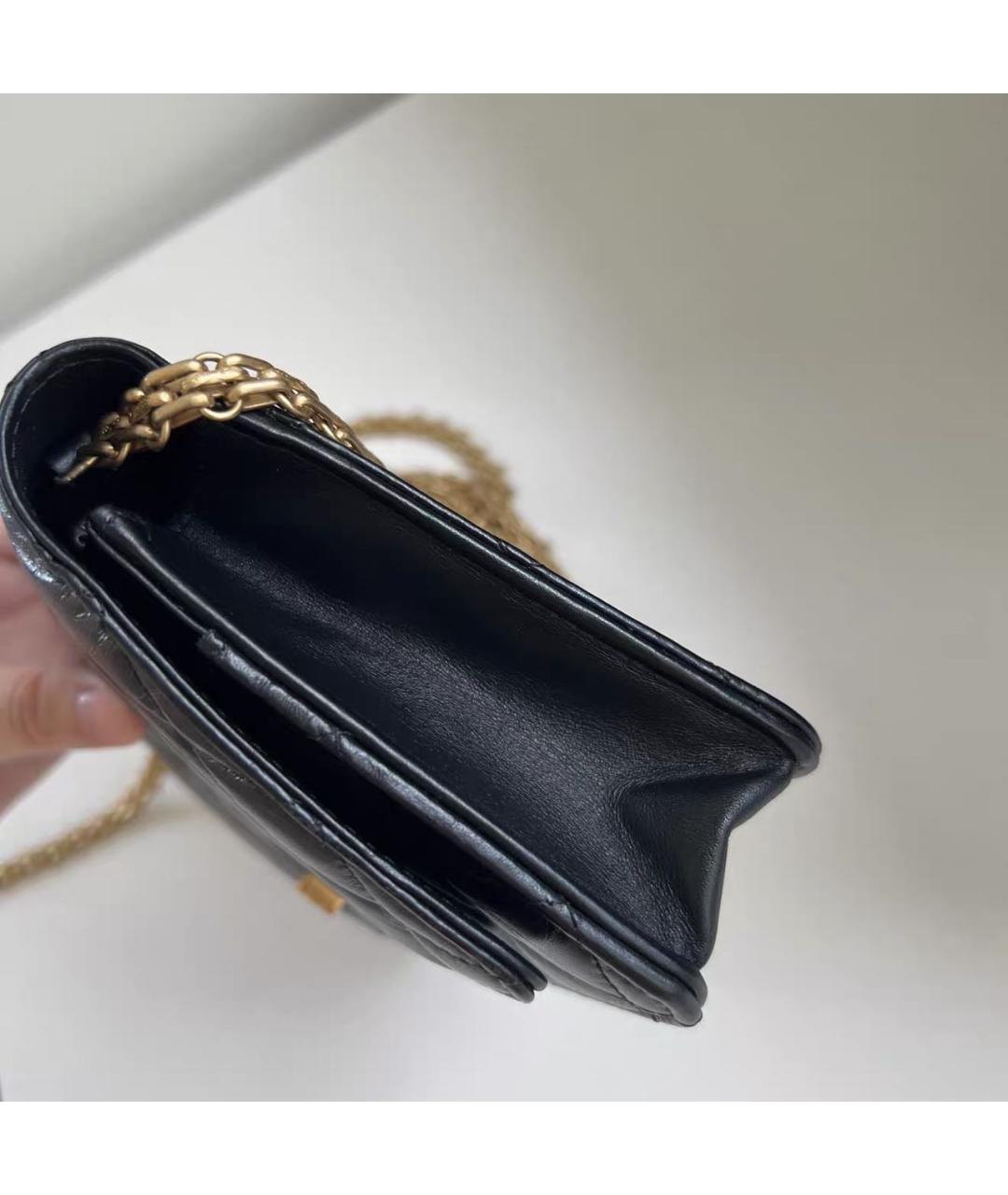 CHANEL Черная кожаная сумка через плечо, фото 4