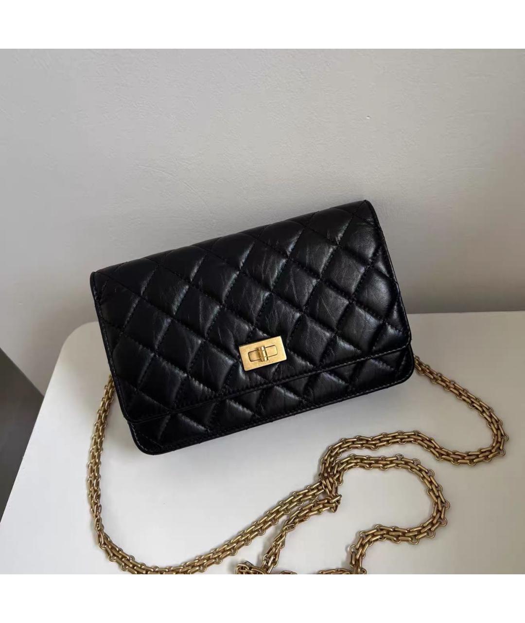 CHANEL Черная кожаная сумка через плечо, фото 9