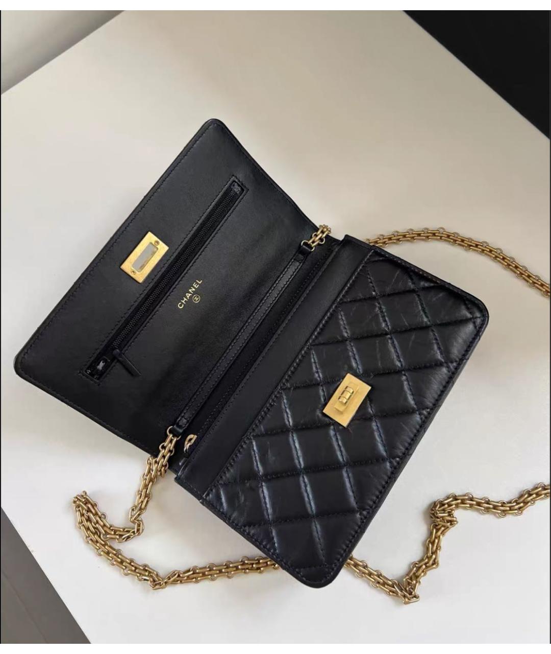 CHANEL Черная кожаная сумка через плечо, фото 8