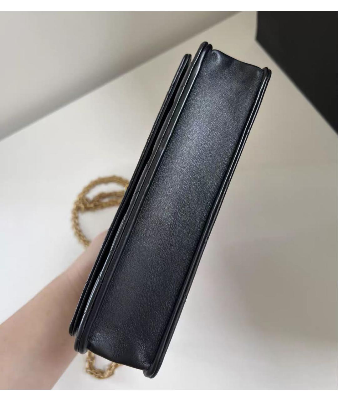 CHANEL Черная кожаная сумка через плечо, фото 6