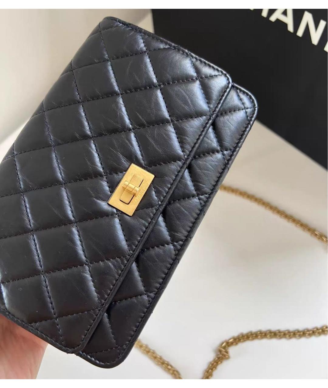 CHANEL Черная кожаная сумка через плечо, фото 7