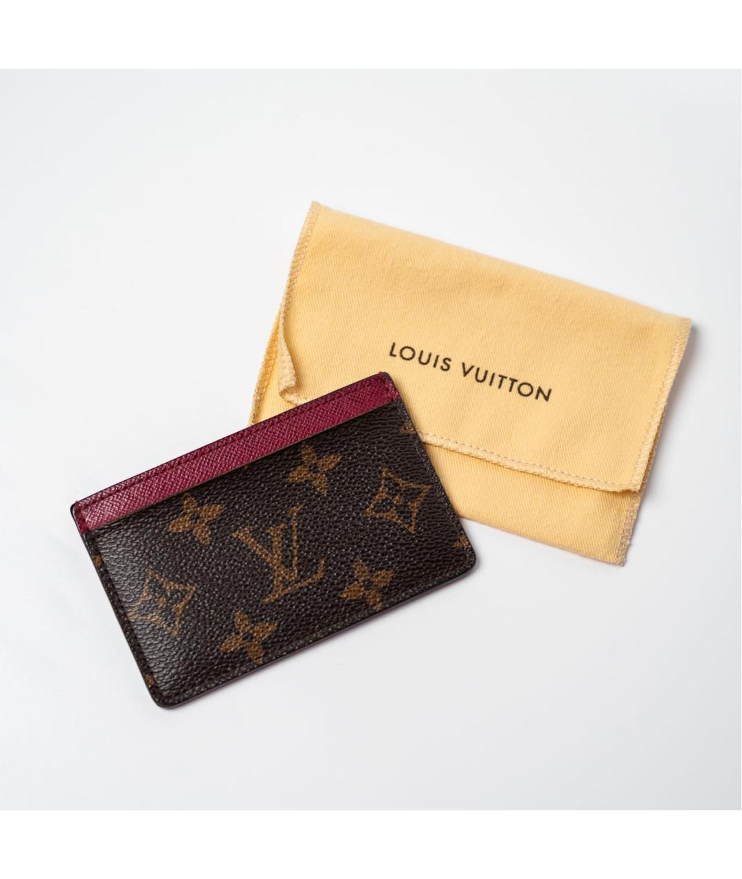 LOUIS VUITTON Коричневый кардхолдер, фото 3